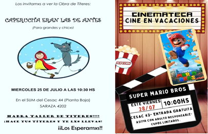 Actividades para niños y niñas los CeSAC de Lugano