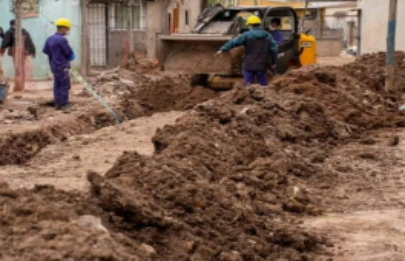 Obras de provisión de agua potable en la Villa 21-24 de Barracas