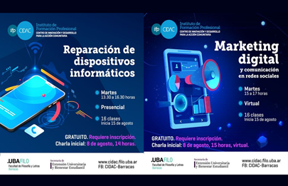 Inscripción a cursos 2° cuatrimestre en el CIDAC Barracas