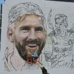 Un mural gigante de Messi estará listo para su llegada al Inter de Miami