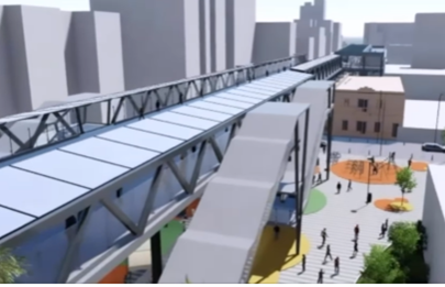 Jorge Macri en campaña propone elevar el Ferrocarril Sarmiento y liberar barrios enteros