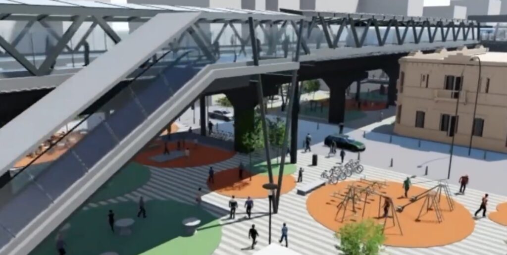 Jorge Macri propone construir un viaducto para el tren Sarmiento