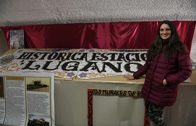 Villa Lugano: Recrean los murales de Héctor Rapisarda en la estación de trenes