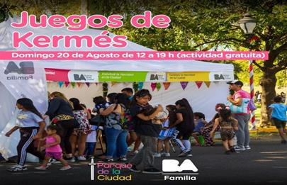 Kermes en familia en el Parque de la Ciudad