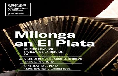 Vuelve La Milonga al Cine Teatro El Plata