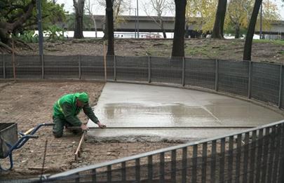 Comenzaron las obras en la Plaza Islas Malvinas