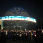 La comunidad ucraniana celebró los 32 años de su Independencia frente al Planetario de Palermo