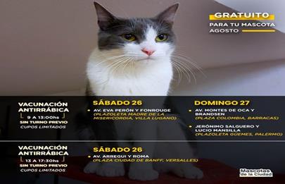 Vacunación antirrabica en la Ciudad