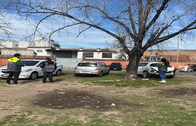Operativo contra el estacionamiento indebido en el boulevard La Salle