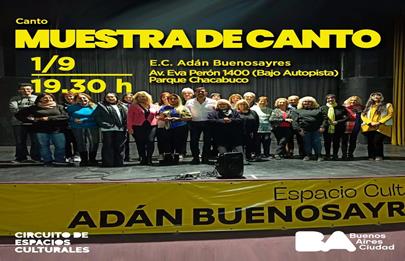 Muestra de canto en Parque Chacabuco