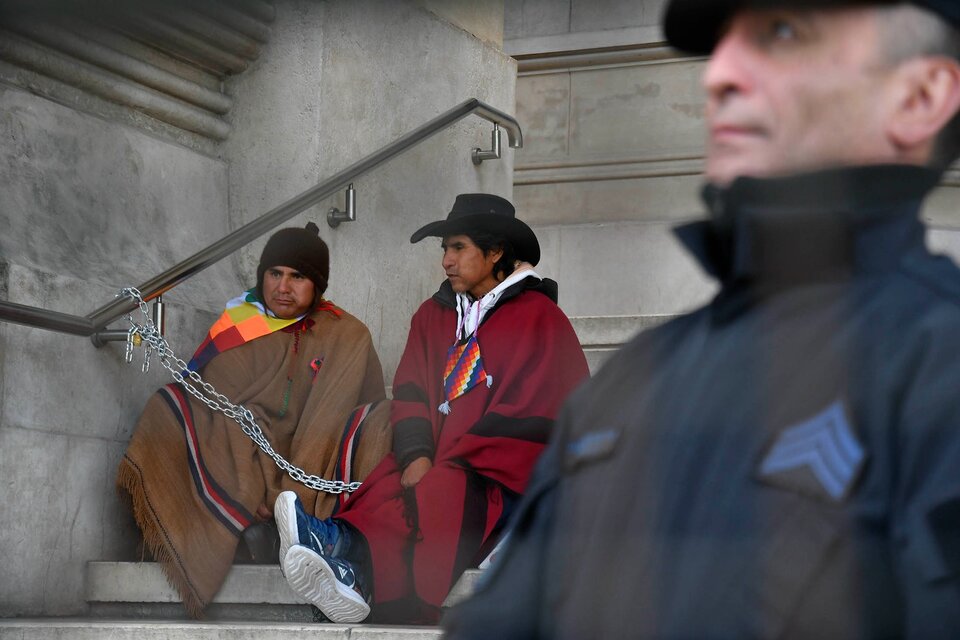 El Tercer Malón por la Paz continúa en Tribunales y denuncian hostigamiento policial