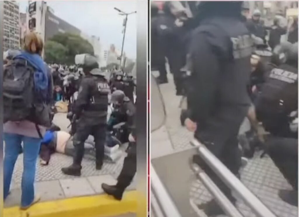 Un hombre murió en un represión policial a una protesta en el Obelisco
