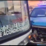 Chocaron patrullero y colectivo en Pompeya