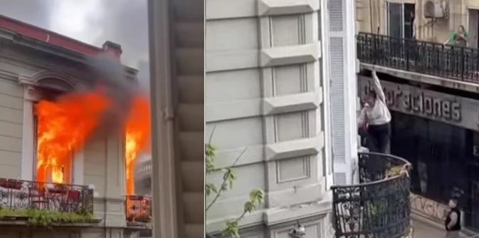Se incendió un inquilinato del centro porteño: una mujer escapó por el balcón