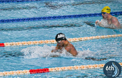 Se desarrolla el Mundial de Natación para personas sordas en Parque Roca