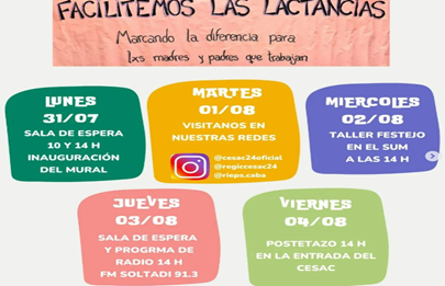 Semana de las lactancias en el Cesac 24