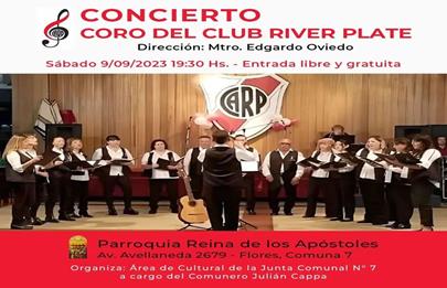 Coro del Club River Plate en la Parroquia “Reina de los Apóstoles”