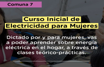 Curso inicial electricidad para mujeres en el Marcó del Pont