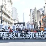 Piqueteros se movilizaron en el centro porteño para exigir el aumento del Salario Mínimo