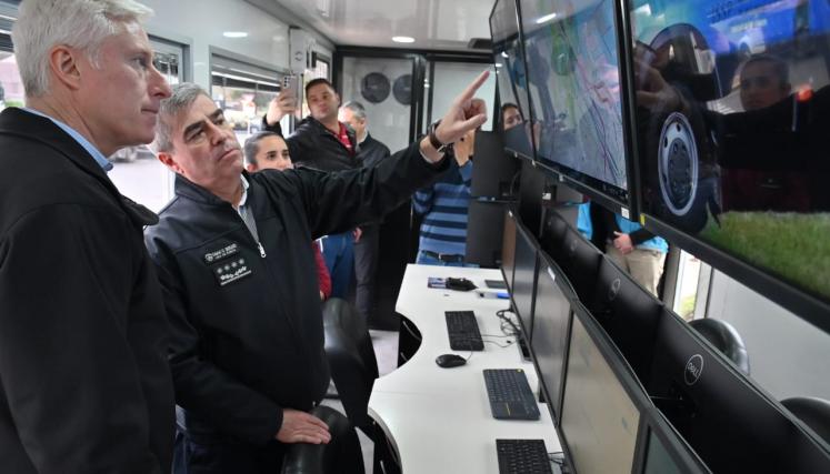 Día de la Primavera: Coria y Berard supervisaron el operativo de seguridad en espacios públicos