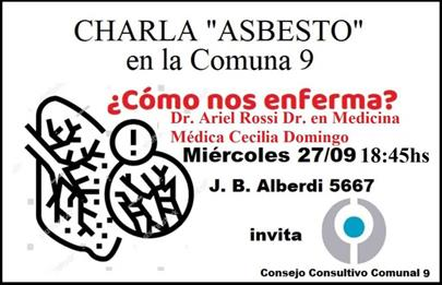 Charla informativa sobre Asbesto “¿Cómo nos enferma?” en el Centro Comercial Alberdi