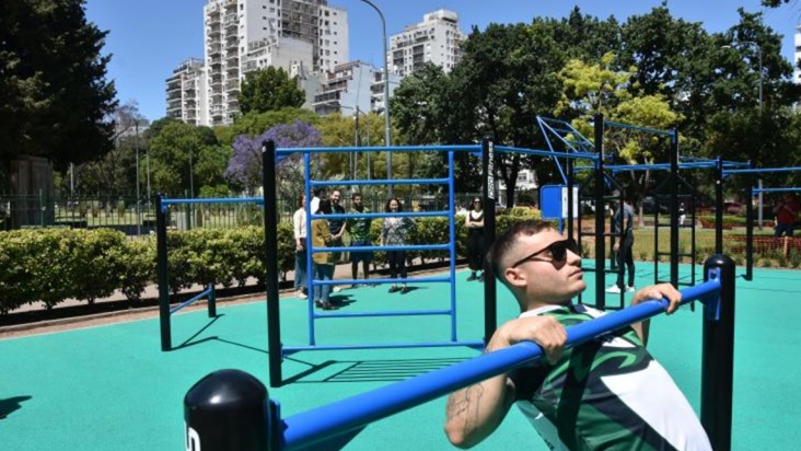Chacarita: inauguran el Corredor Newbery frente al cementerio para practicar básquet, fútbol-tenis y calistenia