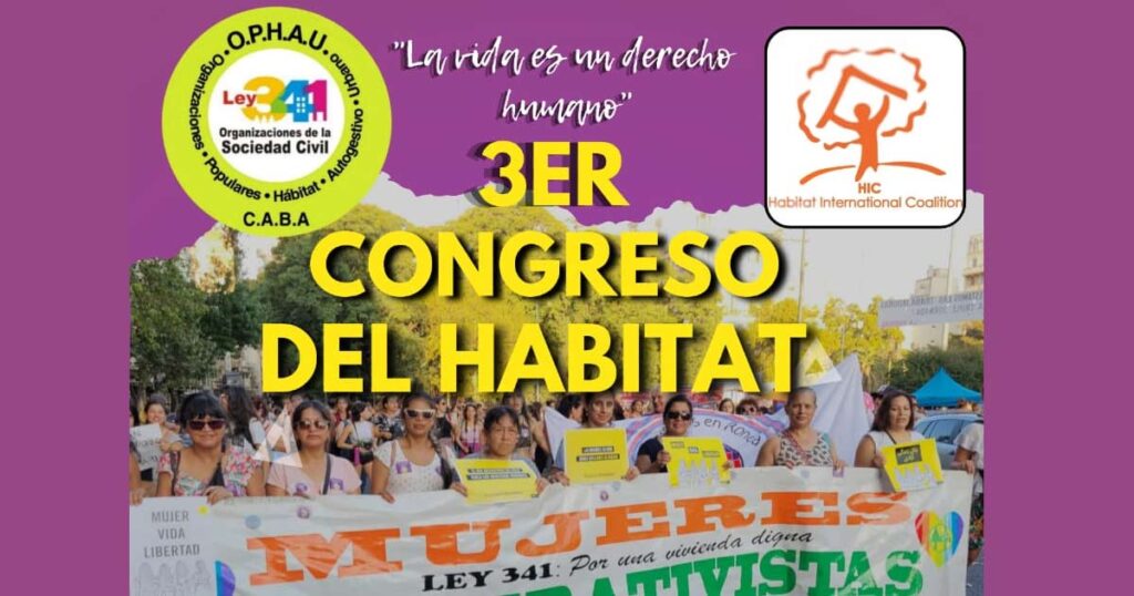 Comuna 15: Anunciaron el 3º Congreso del Hábitat