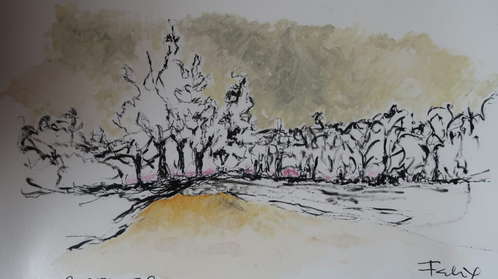 Llega “Buenos Aires, además”, muestra de trazos rápidos y coloridos en acrílico de lugares de la Ciudad