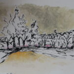 Llega “Buenos Aires, además”, muestra de trazos rápidos y coloridos en acrílico de lugares de la Ciudad