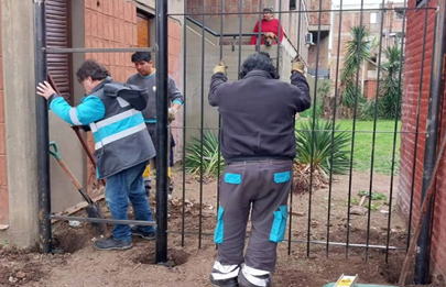 Avanzan los trabajos en el barrio Justo Suarez