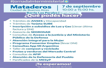 Jornada interministerial en el barrio de Mataderos