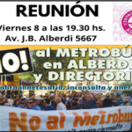 Nueva reunión contra el Metrobús en Mataderos