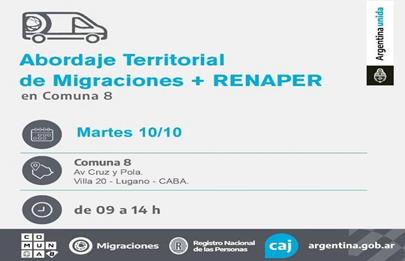 Jornada de abordaje territorial y migraciones en la Comuna 8