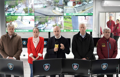 Villa Lugano: Larreta inauguró el Centro de Monitoreo Urbano Roca de la Policía de la Ciudad