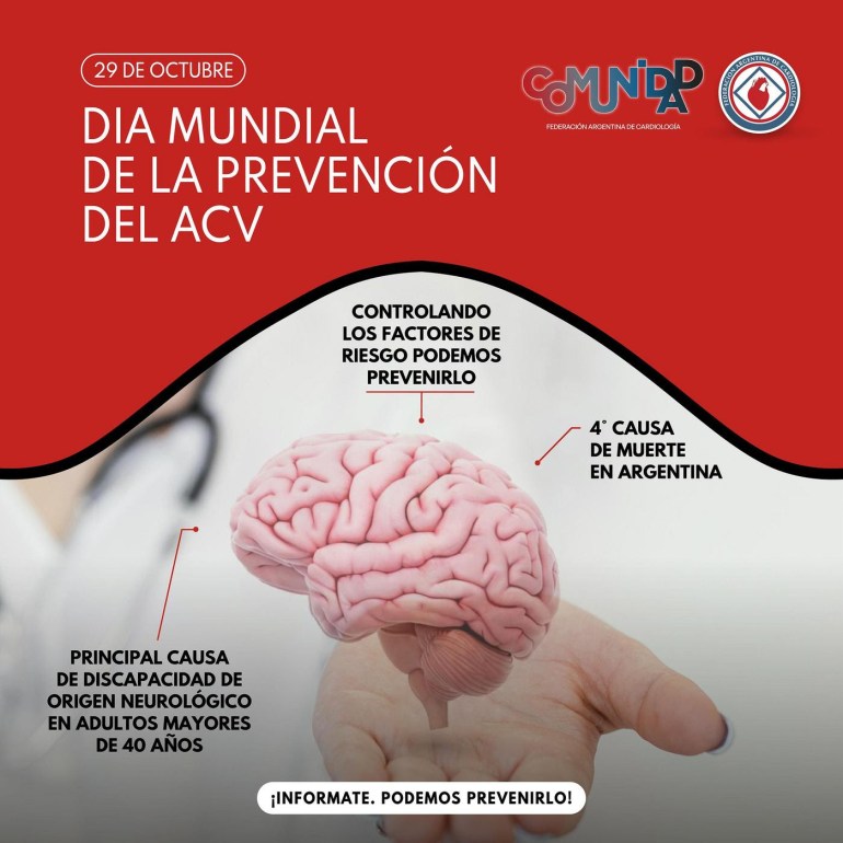 29/10 – Día Mundial ACV – Cómo prevenir la principal causa de discapacidad