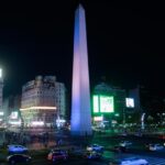 Ciudad iluminó monumentos con los colores de Israel