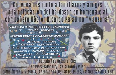 La Comisión por la Memoria, la Verdad y Justicia coloca más baldosas recordatorias