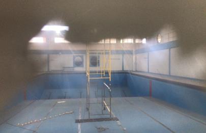 Parque Chacabuco: demoras en obras del natatorio del Polideportivo