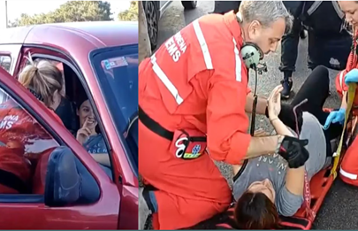 No llegaba al hospital, el SAME la trasladó de avenida General Paz al Santojanni en helicóptero