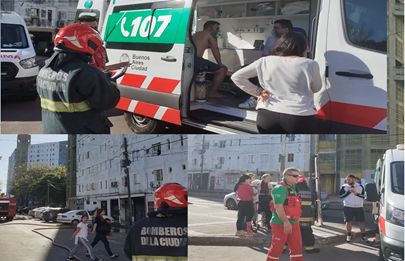 Incendio en edificio del barrio Piedrabuena