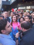 Villarruel, junto a Marra y Montenegro, repartieron boletas a militantes en Santa Fe y Callao