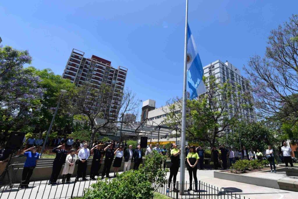 Celebraron el Día Nacional de la Defensa Civil en la Plaza Mariano Boedo