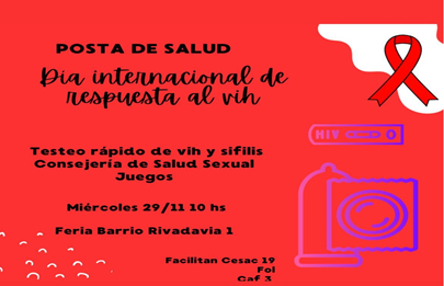 Dia internacional de respuesta el VIH en el barrio Rivadavia