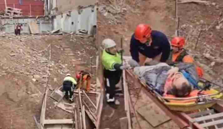 Almagro: derrumbe en una obra en construcción termina con dos heridos