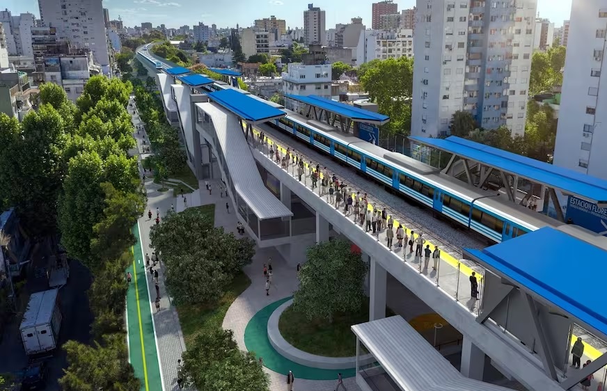 El viaducto del Sarmiento, promesa de Jorge Macri