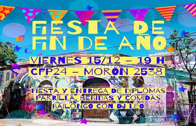 Fiesta de fin de año en el CFP 24 de Flores