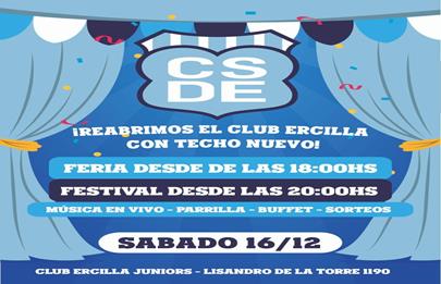 Reabre el club Ercilla con techo nuevo