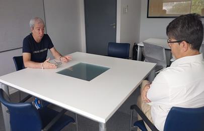 Reunión entre los presidentes de la Comuna 9 y de Vélez Sarsfield