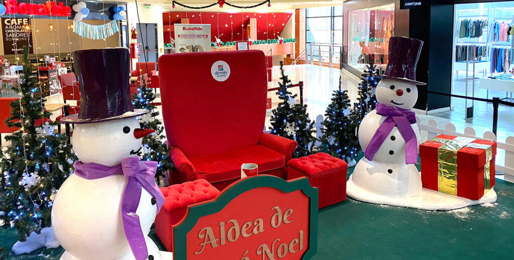 Papá Noel en el Devoto Shopping 