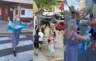 La “Abuela Lalala” fanática de Messi ahora se fanatizó con Milei